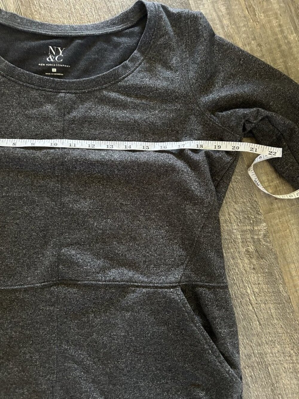 New York & Co Lightweight Sweatshirt Dress Medium Minimal Casual Comfy - Picture 8 of 9
